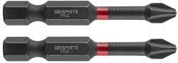 GRAPHITE Set biti de impact PH2X50mm 1/4" 2buc. GRAPHITE 56H519 HardWork ToolsRange