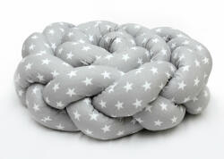  Prémium fonott fejvédő kiságyba 210cm - szürke csillagos