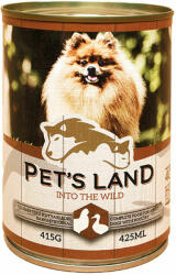 Pet's Land Pet's Land Dog Konzerv Baromfihússal 12x415g