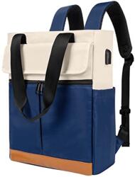 Dollcini Dollcini, női hátizsák, alkalmi laptoptáska, futártáska 4 az 1-ben, utazási iskolatáska, tanári táska, vízálló, széles felső a mindennapi használatra, munkahelyi felső - kék (427262)
