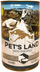 Pet's Land Pet's Land Dog Konzerv Sertés-Hal Körtével 12x415g