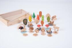 Tickit Set de 37 figurine din lemn pentru activitati educative padurea (TIK73552) - bravoshop
