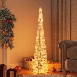vidaXL karácsonyi meleg fehér fényű akril fénykúp 60 db LED 120 cm (356283)