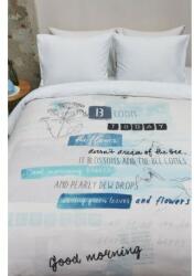 BeddingHouse Lenjerie de pat moderna bleu cu mesaje