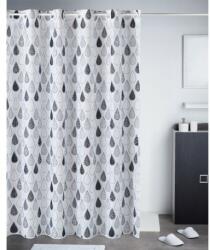 atenas home textile Perdea dus alba cu picaturi Drops Perdea de dus