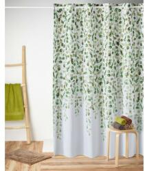 atenas home textile Perdea dus alba cu frunze verzi Perdea de dus