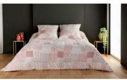 Linder Cuvertura patchwork Louisiane alb-roz