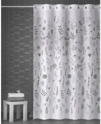 atenas home textile Perdea de dus alba cu model floral Ramitas Perdea de dus