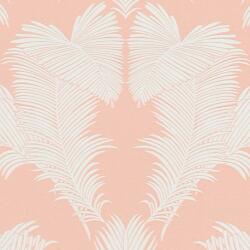 As Creation Tapet roz cu frunze tropicale albe