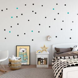  Set autocolante de perete - buline bej Decoratiune camera copii