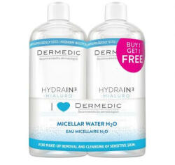 DERMEDIC Hydrain3 Pachet Apa micelara H2O DuoPack Hialuro, 2x500 ml