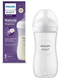 Philips Biberon Philips Avent - Natural Response 3.0, cu tetină 3m+, 330 ml (SCY906/01)