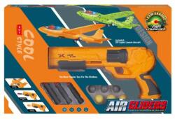 Man Yuk Toys 3 în 1 lansator de avion și gloanțe de spumă- portocaliu (949 104)