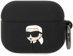 MH Protect Karl Lagerfeld 3D Logo NFT Karl Head Apple Airpods Pro szilikon tok fekete (KLAPRUNIKK)