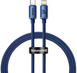 Baseus Crystal USB-C kábel a Lightninghez, 20W, 1.2m (kék) - mobilehome