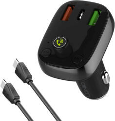 LDNIO Bluetooth C704Q 2USB, USB-C Transmiter FM + USB-C - USB-C cable