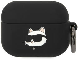 MH Protect Karl Lagerfeld 3D Logo NFT Choupette Head Apple Airpods Pro szilikon tok fekete (KLAPRUNCHK)