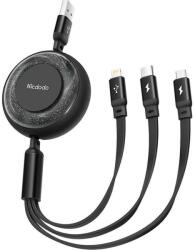 Mcdodo 3in1 USB to USB-C / Lightning / Micro USB Cable, Mcdodo CA-3570, 1.2m (Black)