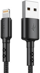 Vipfan USB és Lightning kábel Vipfan X02, 3A, 1.8m (fekete) - mobilehome