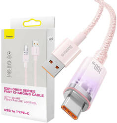 Baseus Quick Charge USB-C Baseus Flash, 6A, 1m (Pink)