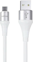 Vipfan USB és Micro USB kábel Vipfan Colorful X09, 3A, 1.2m (fehér) - mobilehome