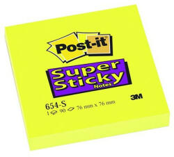 Post-it Öntapadós jegyzet 3M Post-it 76x76mm Super Sticky 12x90 lap (LP654SS) - papir-bolt