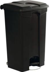 Probbax Coș cu pedală din plastic 90 l, negru Cos de gunoi