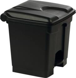 Probbax Coș cu pedală din plastic 30 l, negru Cos de gunoi