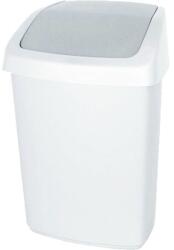 Probbax Coș cu capac rotitor 25 l, alb Cos de gunoi