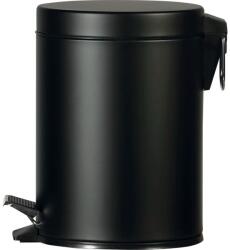 Probbax Coș de gunoi metalic cu pedală 5 l, negru Cos de gunoi