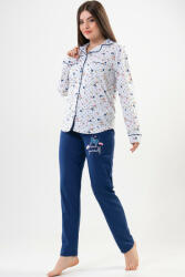 vienetta Hosszúnadrágos gombos női pizsama (NPI1856_XL)