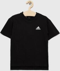 Adidas gyerek pamut póló fekete, nyomott mintás - fekete 176 - answear - 9 190 Ft