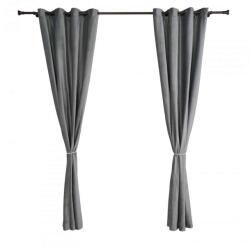 Heinner Set 2 draperii catifea 140×270 cm - Gri (HR-VDR140-GREY)