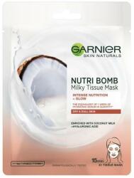 Garnier Masca servetel cu lapte de cocos si acid hialuronic Nutri Bomb Skin Naturals, Garnier, 28 g Masca de fata
