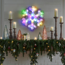 Familly Christmas Decoratiune de Craciun - fulg de nea LED colorat - 32 cm (GB-58941)