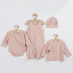  4-részes baba együttes újszülötteknek New Baby I AM rózsaszín - 56 (0-3 h)