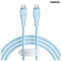 Baseus Cablu Baseus Pudding Series, 100W, USB-C la USB-C, Fast Charging, 1.2 metri Albastru deschis (P10355702311-00) - vexio