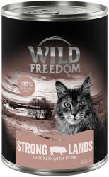Wild Freedom 24x400g Wild Freedom Adult nedves macskatáp-Strong Lands - csirke & sertés