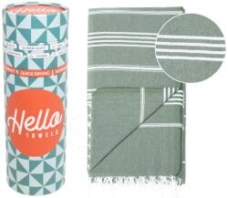 Hello Towels Prosop de plajă în cutie Hello Towels - Bali, 100 x 180 cm, 100% bumbac, verde (10781) Prosop