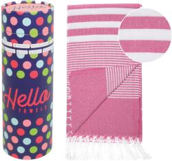 Hello Towels Prosop de plajă în cutie Hello Towels - Malibu, 100 x 180 cm, 100% bumbac, roz (10789) Prosop