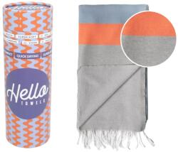 Hello Towels Prosop de plajă în cutie Hello Towels - Neon, 100 x 180 cm, 100% bumbac, albastru-gri (10784)