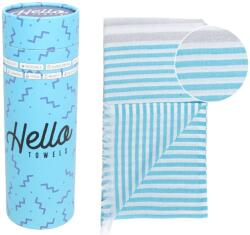 Hello Towels Prosop de plajă în cutie Hello Towels - Bali, 100 x 180 cm, 100% bumbac, turcoaz-albastru (10778)