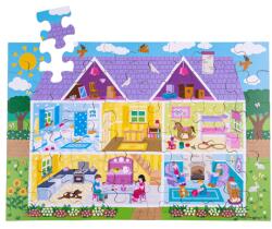 Bigjigs Toys Puzzle de podea Casa 48 piese (DDBJ915)