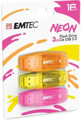 EMTEC C410 Neon 16GB USB 2.0 3pc (ECMMD16GC410P3NEO)