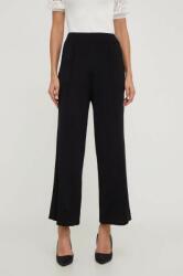 Answear Lab pantaloni femei, culoarea negru, drept, high waist BMYX-SPD01N_99X