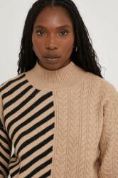 ANSWEAR pulover femei, culoarea maro, light, cu turtleneck BMYX-SWD00J_82X