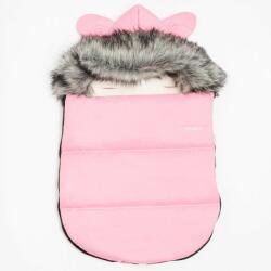 New Baby - Luxus téli lábzsák füles kapucnival Alex Fleece pink