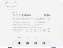  Releu Wi-Fi Sonoff Pow R3, Monitorizare consum electric, Control aplicatie & vocal