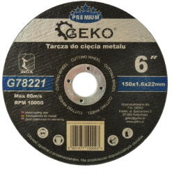 GEKO Disc debitare metale 150 mm x 1.6 mm x 22 mm 02100 (G78221)
