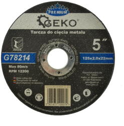GEKO Disc debitare metale 125mm x 2mm x 22mm 02099 (G78214) Disc de taiere